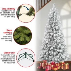 Discount National Tree Company 6 ft. Acacia Flocked Tree