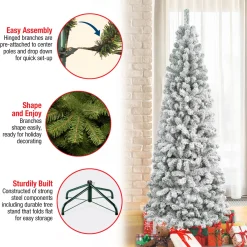 National Tree Company 7.5 ft. Acacia Medium Flocked Tree