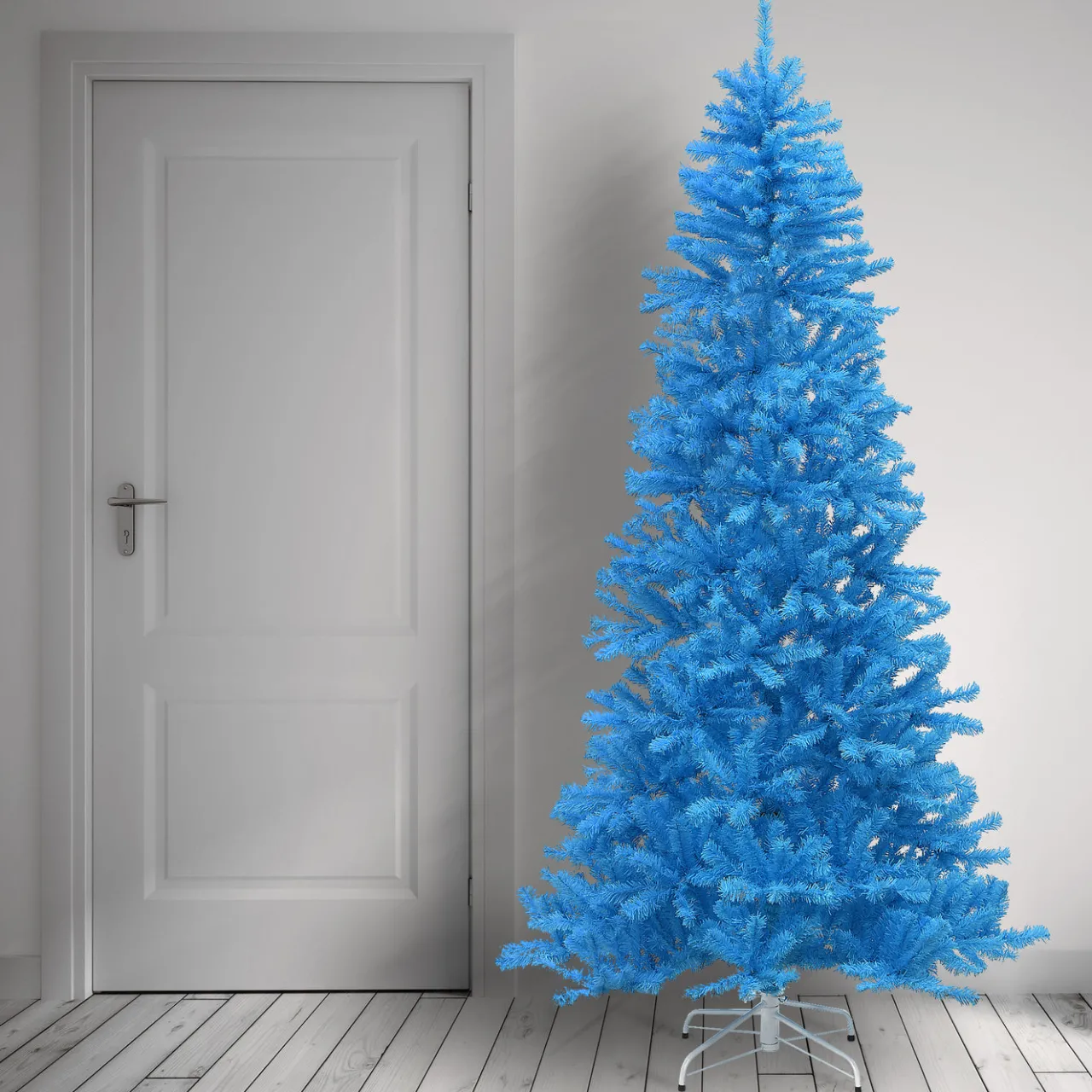 Outlet National Tree Company 7.5 ft. Colored Trees Blue Tree