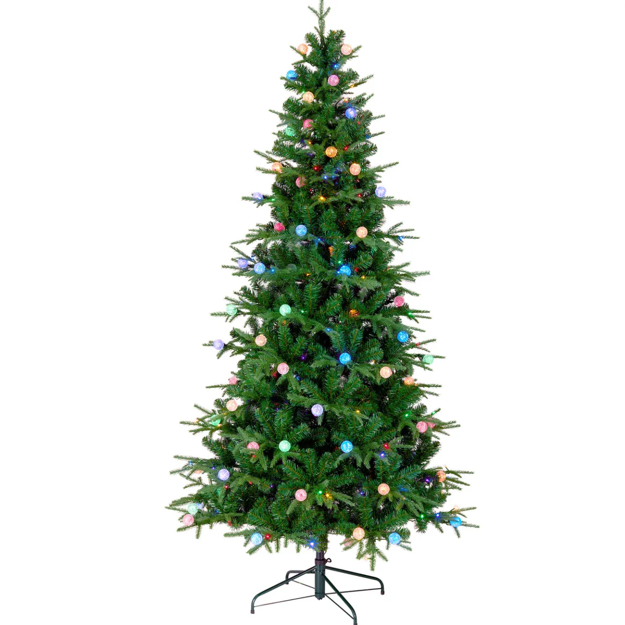 Online National Tree Company 6 ft. Duxbury Slim Tree with Dual Color LED Lights