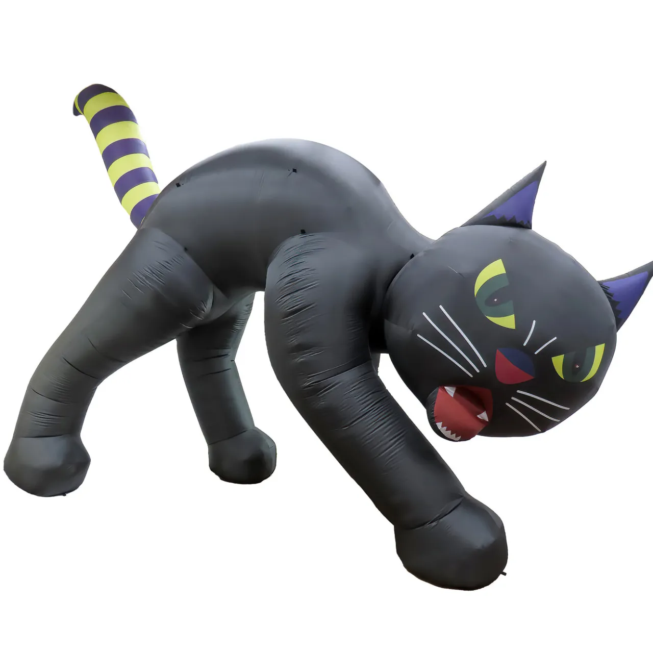 Best National Tree Company 20 ft. Halloween Black Cat Inflatable Decoration with LED Lights