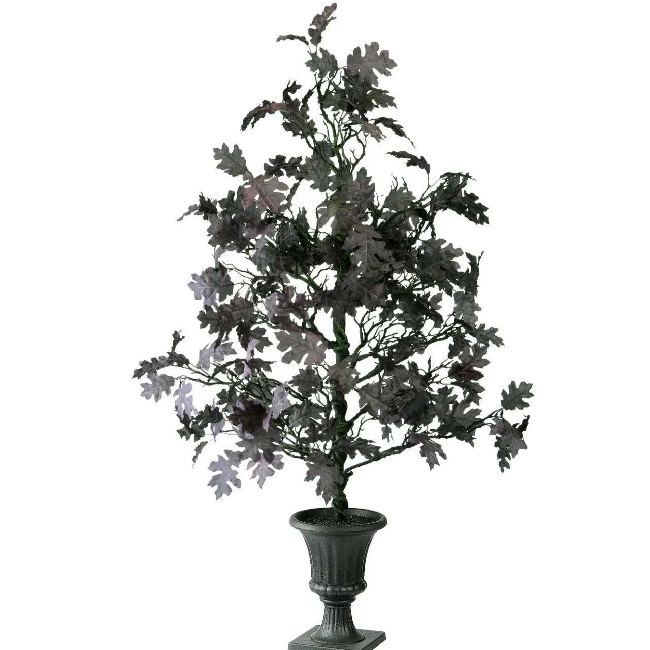 Hot National Tree Company 4 ft. Halloween Black Oak Tree in a Black Urn Base