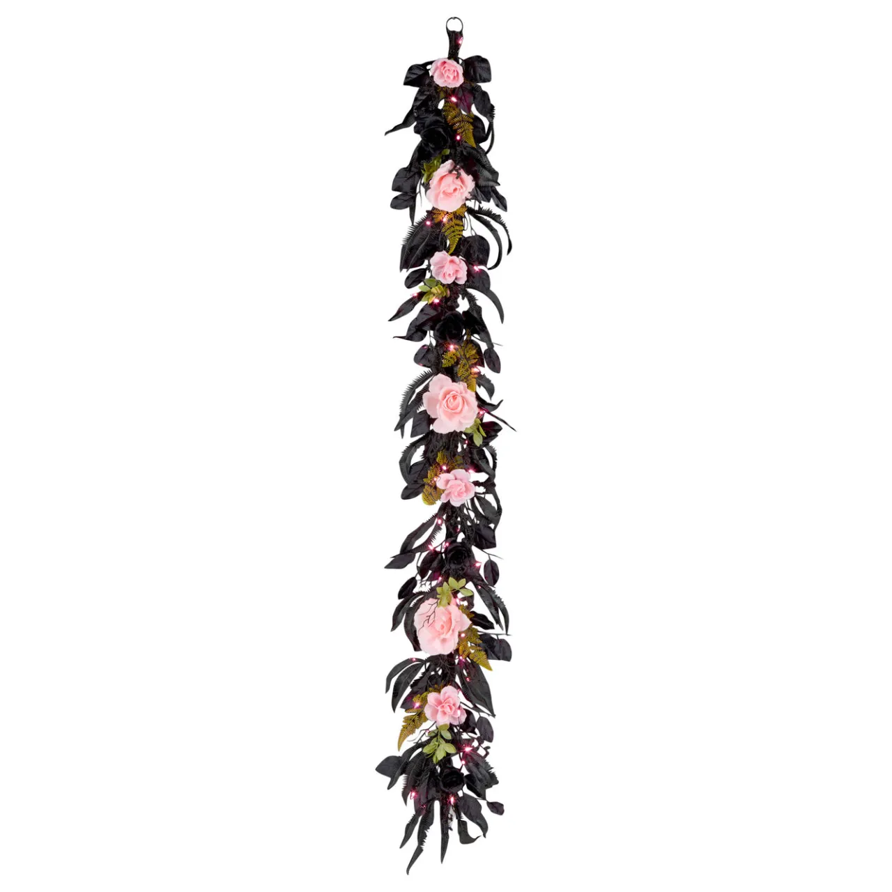 Discount National Tree Company 6 ft. Halloween Cute and Creep Garland with LED Lights