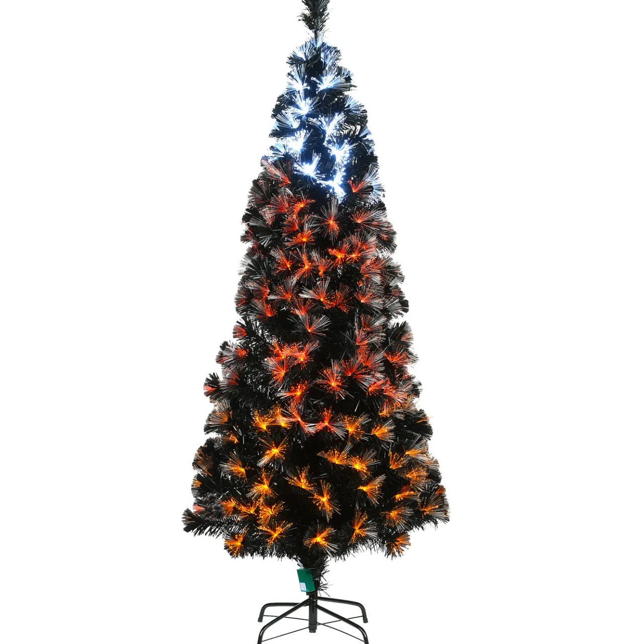 Outlet National Tree Company 6 ft. Halloween Pre-Lit Black Tree with Fiber Optic, Candy Corn LED Lights