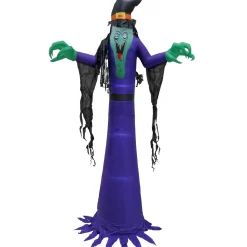Clearance National Tree Company 12 ft. Halloween Witch Inflatable Decoration with LED Lights