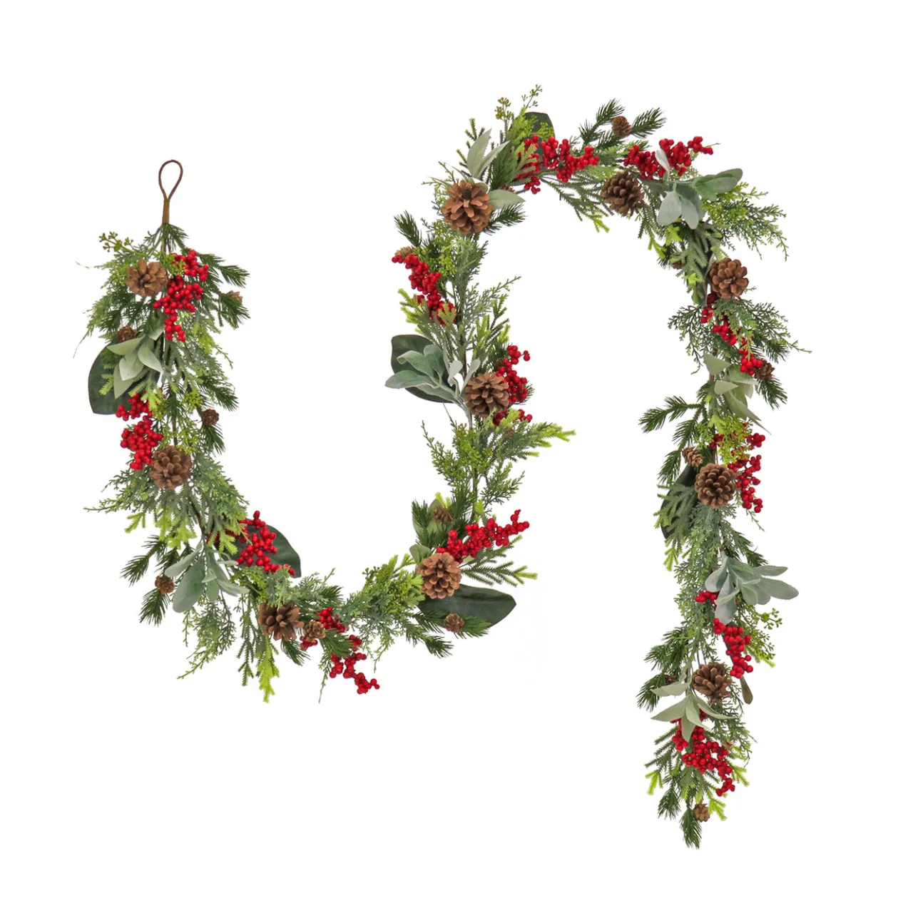 Online National Tree Company 9 ft. HGTV Home Collection Berries and Greenery Garland