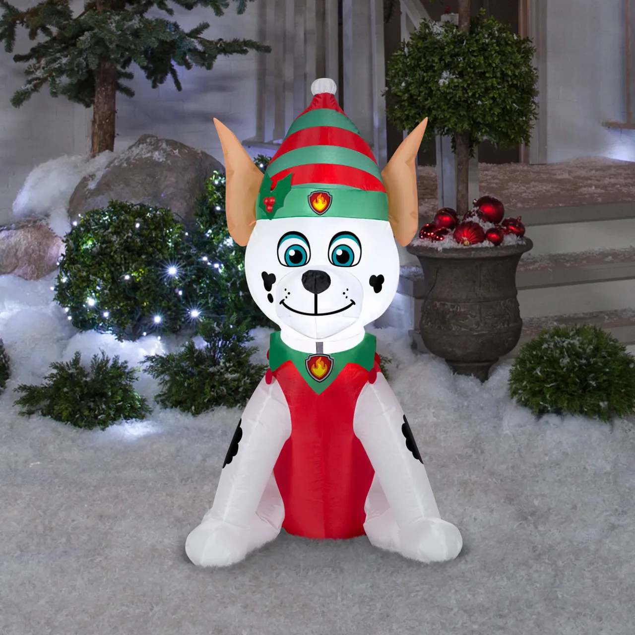 National Tree Company 3.5 ft. Inflatable Elf Paw Patrol Marshall Dalmatian with LED Lights
