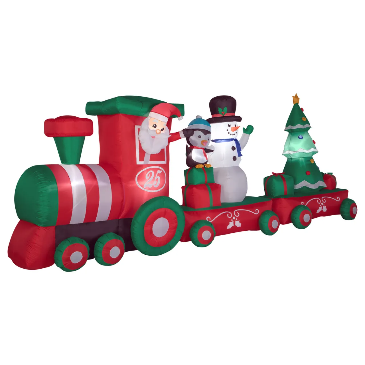 National Tree Company 16 ft. Inflatable Holiday Train with LED Lights