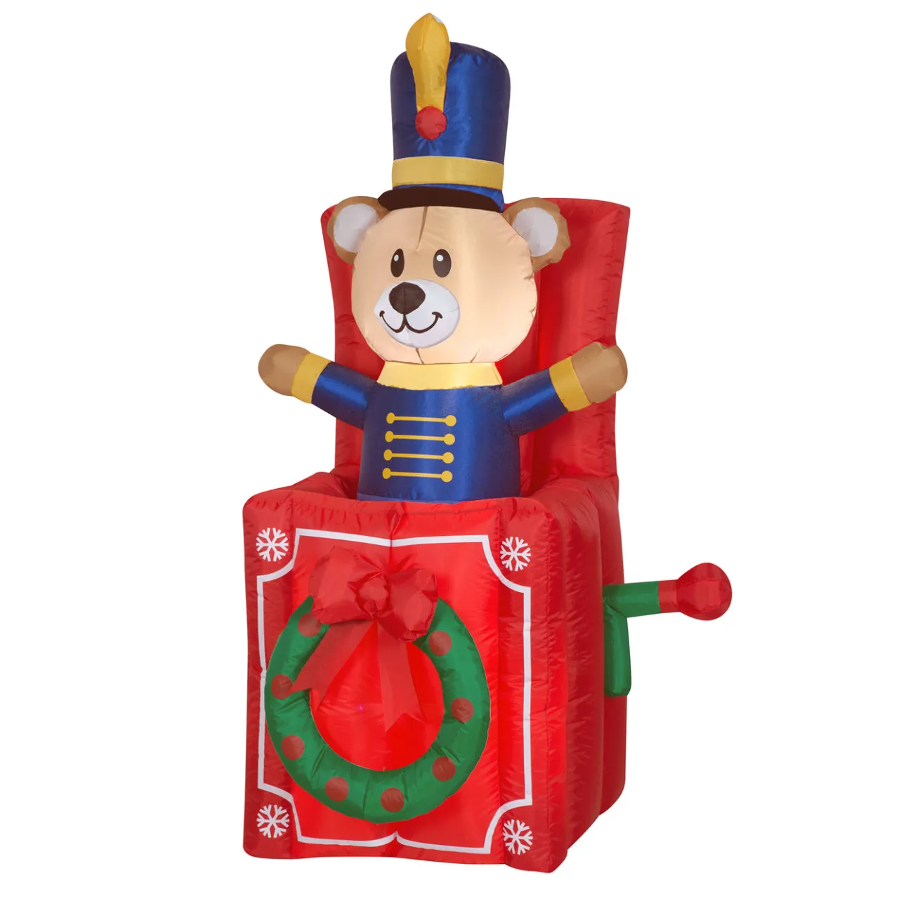 Sale National Tree Company 5 ft. Inflatable Jack-In-The-Box with LED Lights