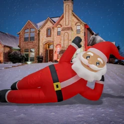 Hot National Tree Company 12 ft. Inflatable Prelit Relaxing Santa