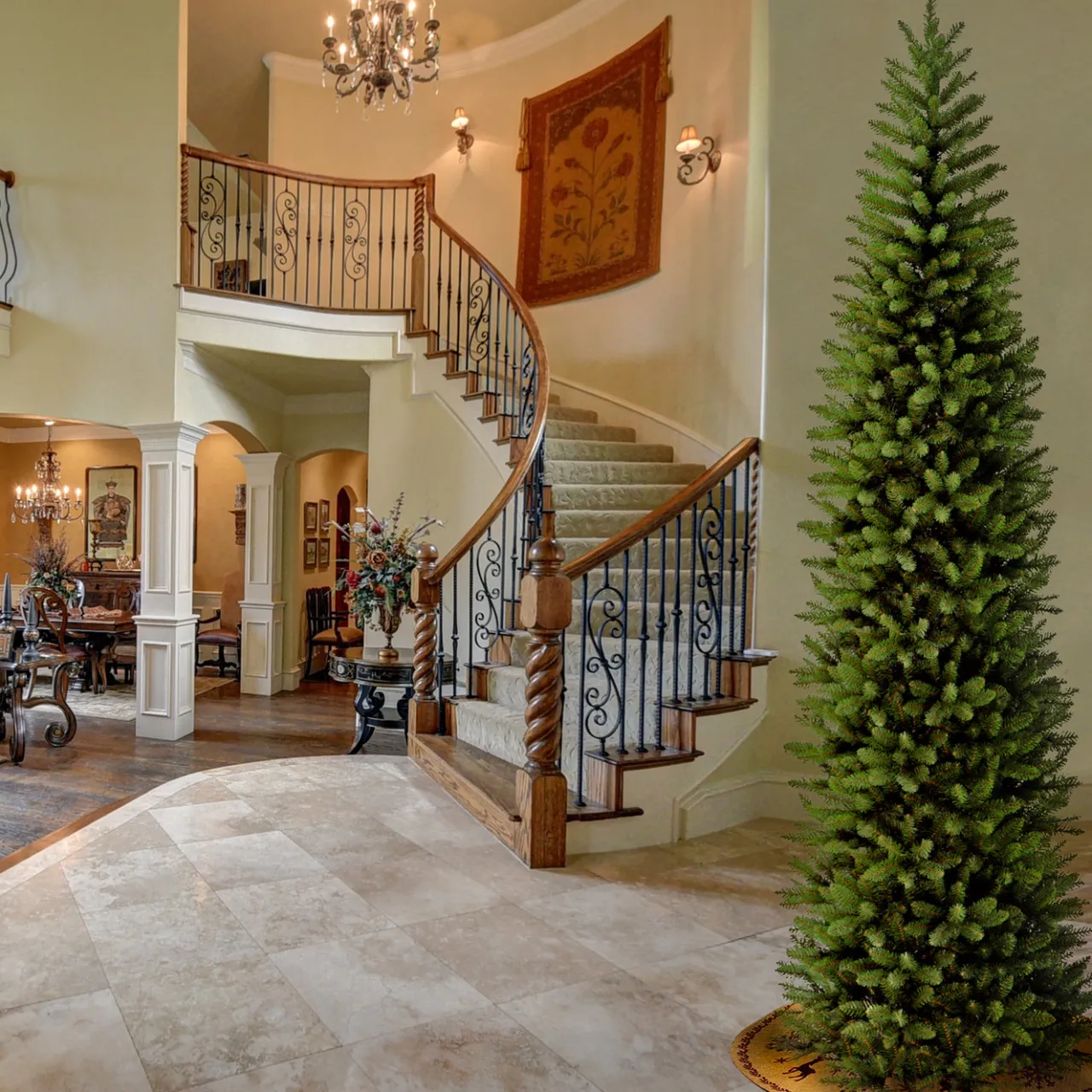 Online National Tree Company 12 ft. Kingswood Fir Pencil Slim Tree