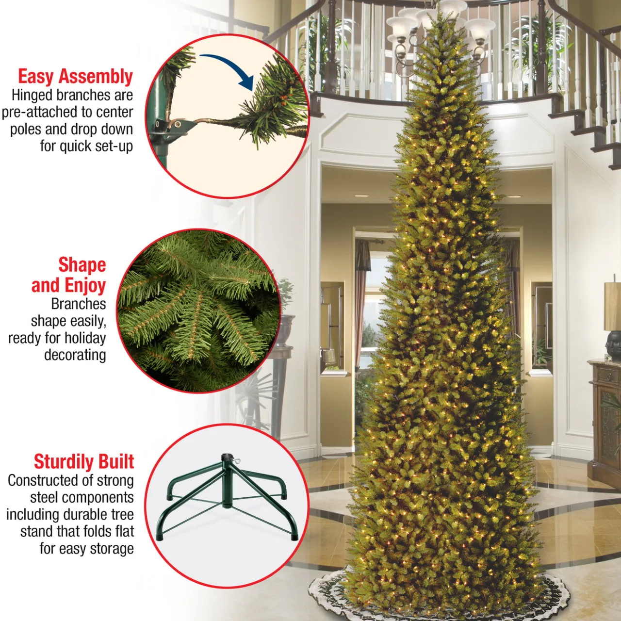 Outlet National Tree Company 10 ft. Kingswood Fir Pencil Slim Tree