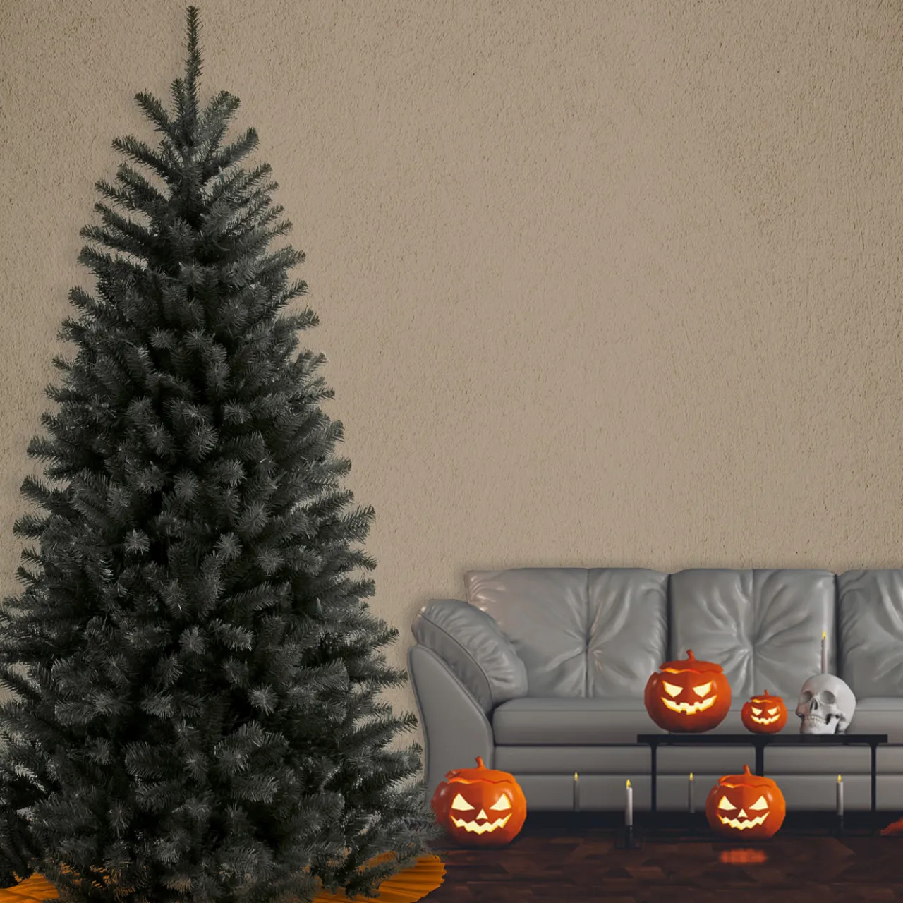 Outlet National Tree Company 6.5 ft. North Valley Spruce Black Tree