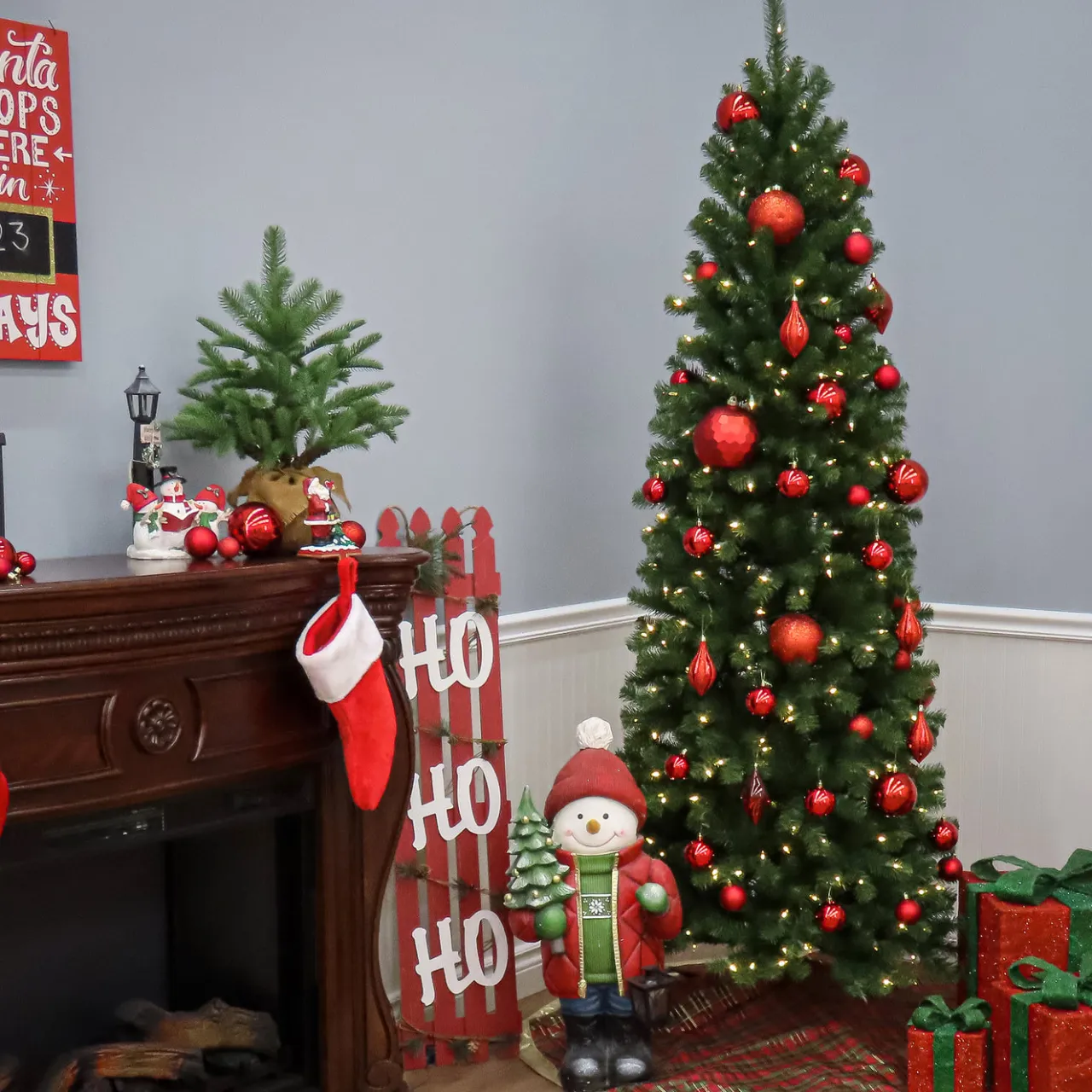 Clearance National Tree Company 9 ft. North Valley Spruce Pencil Slim Tree