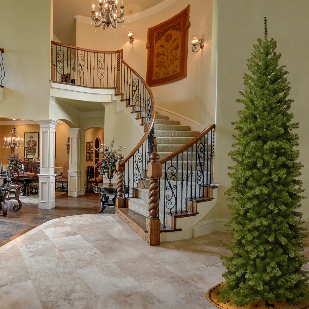 Clearance National Tree Company 9 ft. North Valley Spruce Pencil Slim Tree