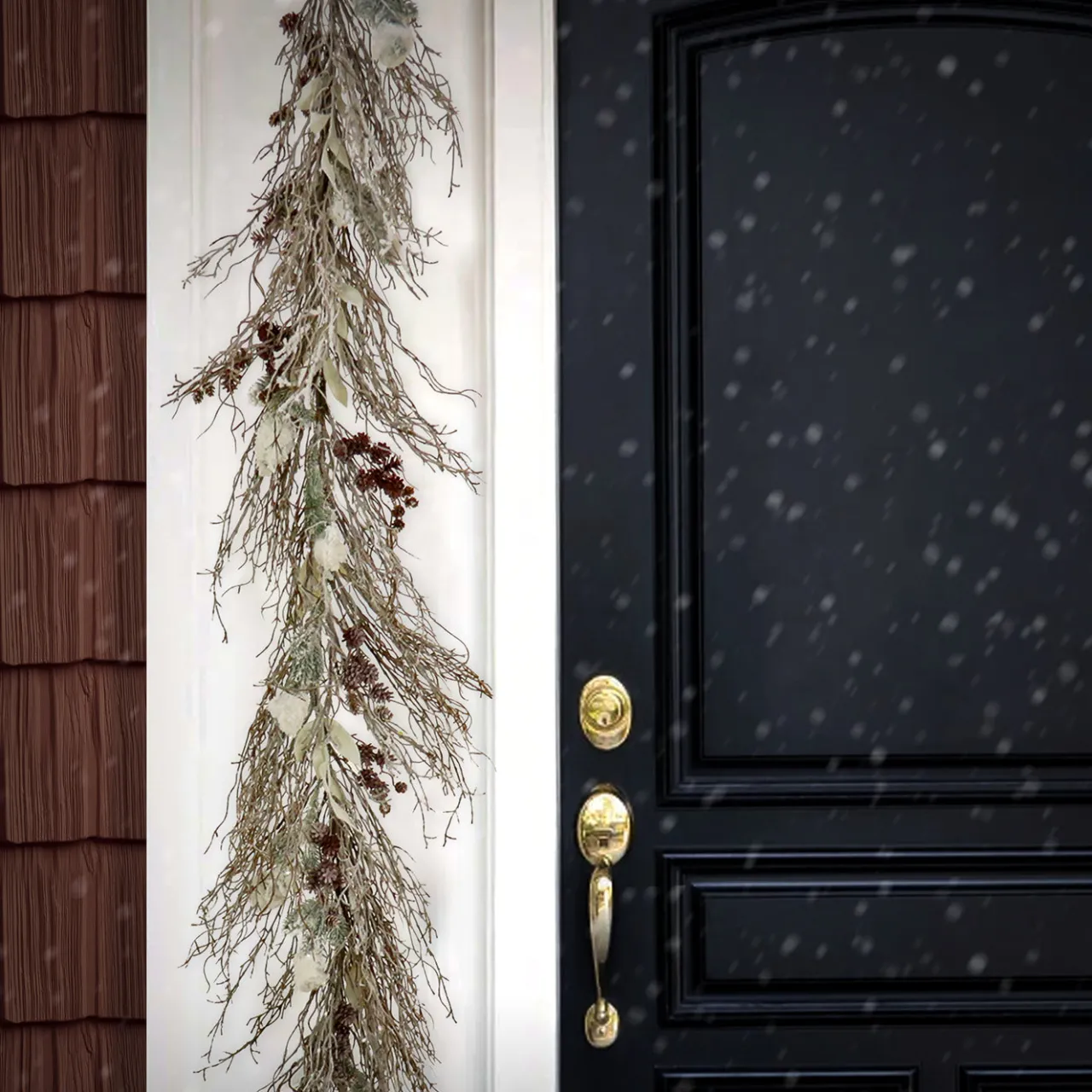 Discount National Tree Company 9 ft. Pre-Lit Alpine Snowy Garland with LED Lights