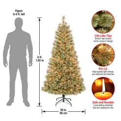 Online National Tree Company 6 ft. Pre-Lit Arcadia Pine Cashmere with Clear Lights
