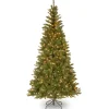 Clearance National Tree Company 6.5 ft. Pre-Lit Aspen Spruce Slim Tree with Clear Lights