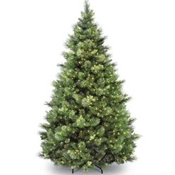 Sale National Tree Company 7 ft. Pre-Lit Carolina Pine Tree with Clear Lights