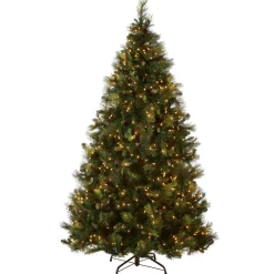 Sale National Tree Company 7 ft. Pre-Lit Carolina Pine Tree with Clear Lights