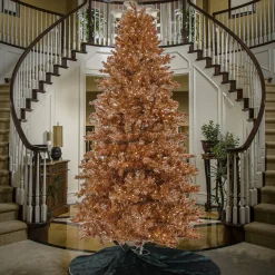 Sale National Tree Company 9 ft. Pre-Lit Christmas Rose Gold Metallic Tree