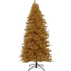 Online National Tree Company 9 ft. Pre-Lit Christmas True Gold Metallic Tree