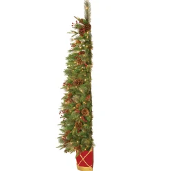 Outlet National Tree Company 6 ft. Pre-Lit Colonial Collection Slim Tree with Clear Lights