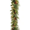 Clearance National Tree Company 9 ft. Pre-Lit Colonial Fir Garland with Dual Color LED Lights