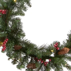 Online National Tree Company 9 ft. Pre-Lit Crestwood Spruce Garland with LED Lights