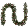 Clearance National Tree Company 9 ft. Pre-Lit Crestwood Spruce Garland with Clear Lights