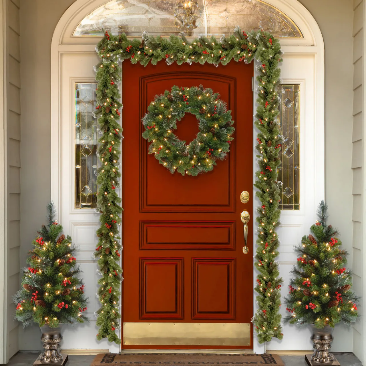 New National Tree Company 4 ft. Pre-Lit Crestwood Spruce Tree with Clear Lights