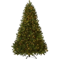 Discount National Tree Company 7.5 ft. Pre-Lit Downswept Douglas Fir Tree with Dual Color LED Lights