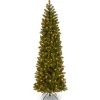 Best National Tree Company 6.5 ft. Pre-Lit Downswept Douglas Fir Pencil Slim Tree with Clear Lights