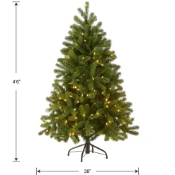 Hot National Tree Company 4.5 ft. Pre-Lit Downswept Douglas Fir Tree with Dual Color LED Lights