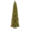 Sale National Tree Company 9 ft. Pre-Lit Downswept Douglas Fir Pencil Slim Tree with Dual Color LED Lights