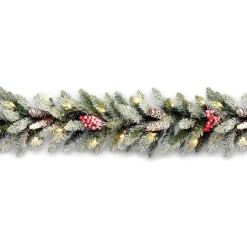 National Tree Company 9 ft. Pre-Lit Dunhill Fir Garland with Clear Lights