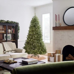 Best National Tree Company 7.5 ft. Pre-Lit Dunhill Fir Hinged Tree with Clear Lights