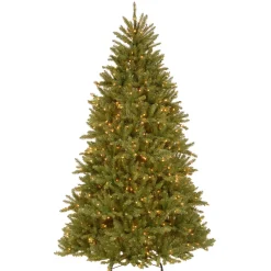 Best National Tree Company 7.5 ft. Pre-Lit Dunhill Fir Hinged Tree with Clear Lights