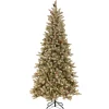 Hot National Tree Company 7.5 ft. Pre-Lit Dunhill Fir Slim Tree with Clear Lights