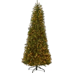 Best National Tree Company 7.5 ft. Pre-Lit Dunhill Fir Slim Tree with Clear Lights