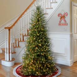 Best National Tree Company 7.5 ft. Pre-Lit Dunhill Fir Slim Tree with Clear Lights