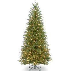 Best National Tree Company 7.5 ft. Pre-Lit Dunhill Fir Slim Tree with Clear Lights