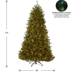 Best National Tree Company 7.5 ft. Pre-Lit Dunhill Fir Tree with PowerConnect Clear Lights