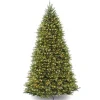 Clearance National Tree Company 12 ft. Pre-Lit Dunhill Fir Tree with PowerConnect Dual Color LED Lights