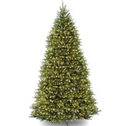 Clearance National Tree Company 12 ft. Pre-Lit Dunhill Fir Tree with PowerConnect Dual Color LED Lights
