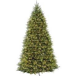 New National Tree Company 10 ft. Pre-Lit Dunhill Fir Tree with Clear Lights