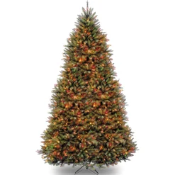 Clearance National Tree Company 9 ft. Pre-Lit Dunhill Fir Tree with PowerConnect Dual Color LED Lights