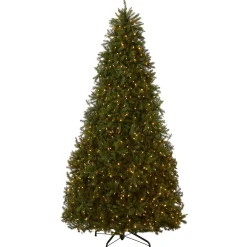 Clearance National Tree Company 10 ft. Pre-Lit Dunhill Fir Tree with Dual Color LED Lights
