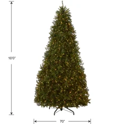 Clearance National Tree Company 10 ft. Pre-Lit Dunhill Fir Tree with Dual Color LED Lights