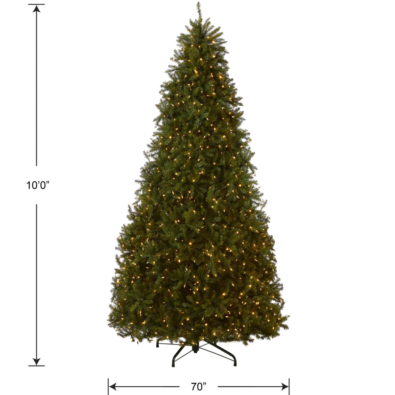 Clearance National Tree Company 10 ft. Pre-Lit Dunhill Fir Tree with Dual Color LED Lights